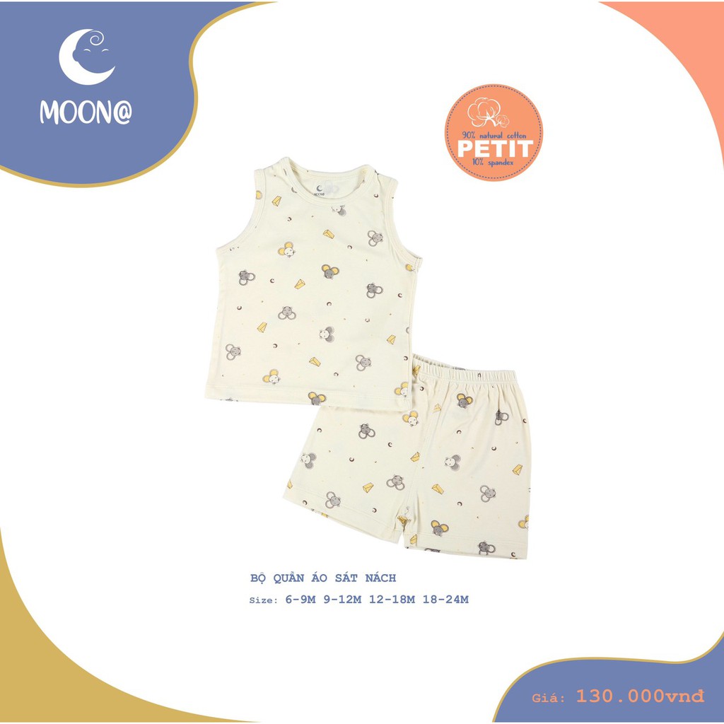 Moona - Bộ quần áo sát nách cho bé 6-24m