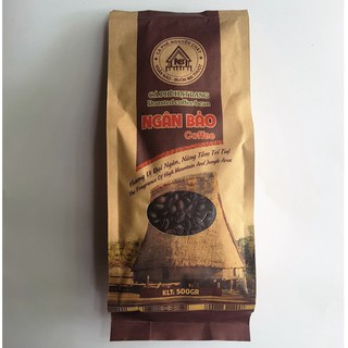 Túi 500g Cà phê hạt Robusta,Arabica,Culi rang nguyên chất Ngân Bảo - NPP HS shop
