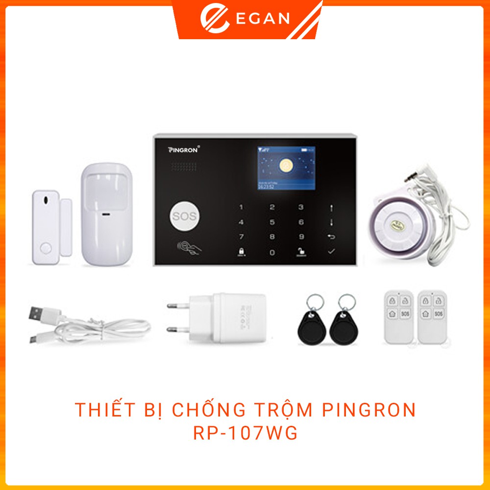 Thiết bị báo động chống trộm wifi và gọi điện Pingron PR-107WG- Bảo hành 18 tháng
