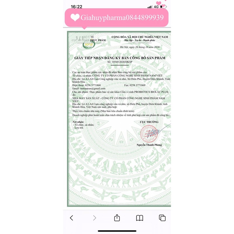 Men tiêu hoá Biolac plus hộp 100v