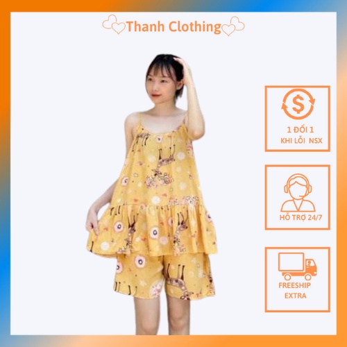 Bộ đùi bầu, bộ bầu mặc nhà babydoll vải lanh thái siêu mát Freesize dưới 70kg