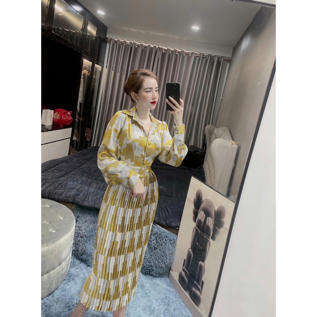 Váy lụa zic zac siêu sang