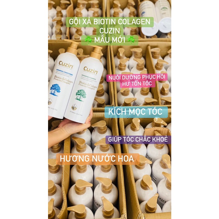 Cặp dầu gội xả Biotin &amp; Collagen ngăn ngừa rụng tóc, suôn mềm mượt