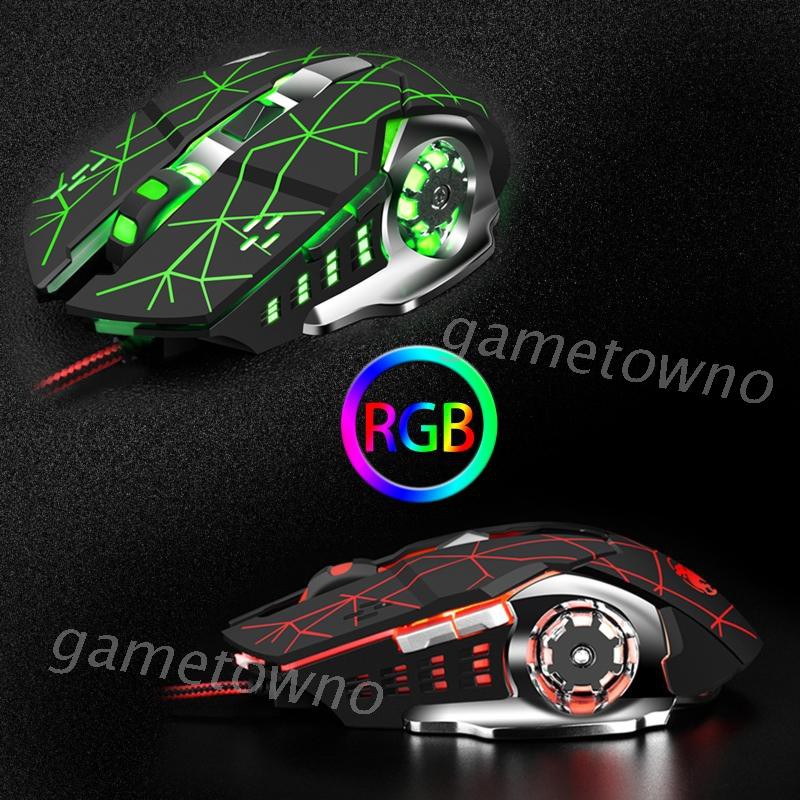 Professional Wired Gaming Mouse 4000DPI Mute Computer Mechanical Mouse with RGB