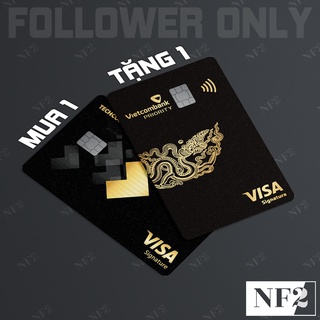 BLACK CARD BANKING  - Decal Sticker Thẻ ATM (Thẻ Chung Cư, Thẻ Xe, Credit, Debit Cards) Miếng Dán Trang Trí NF2 Cards