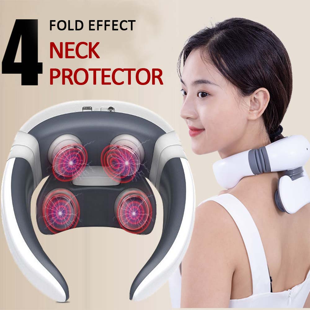 Máy Massage Cổ Suolaer Có 4 Đầu Tiếp Xúc Giúp Chăm Sóc Sức Khỏe