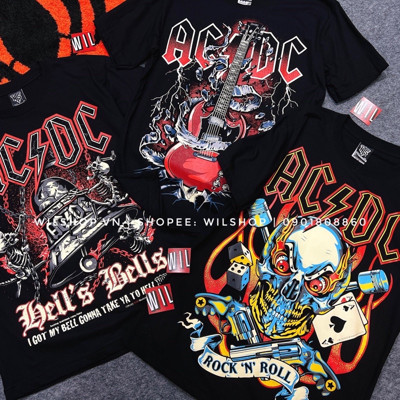ÁO ACDC - ROCK BAND TEE - ÁO THUN ÁO PHÔNG NHẠC ROCK - ROCKTEE UNISEX