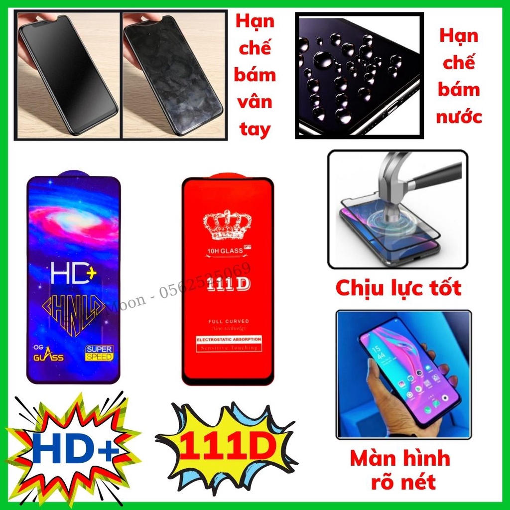 Kính Cường Lực Redmi/Note 7/8/9/9A/9C/9T/9S/10/10s/105g/9/9 Pro/10 Pro/Max/K20/K30/K40/5G/PRO - Miếng dán màn hình 111D