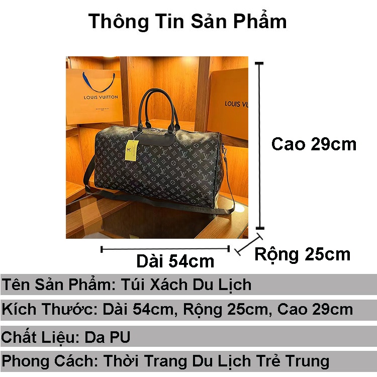 Túi trống du lịch nam nữ RIKY túi xách du lịch lv da pu cao cấp thời trang thể thao ulzzang