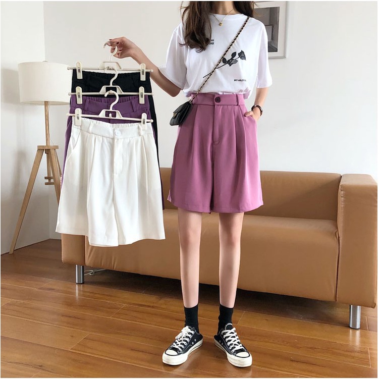 Quần đùi nữ,quần short nữ lưng cao có cúc cài chất liệuco dãn thấm hút mồ hôi cực tốt QS15