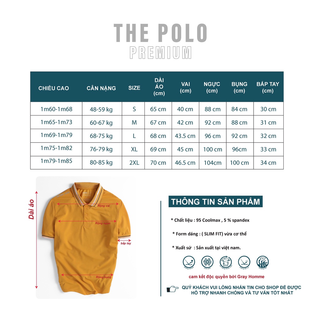 Áo Polo Nam Có Cổ (4 màu) Grayhomme Phối Bo Viền Cổ Trẻ Trung, Năng Động - TPG2100