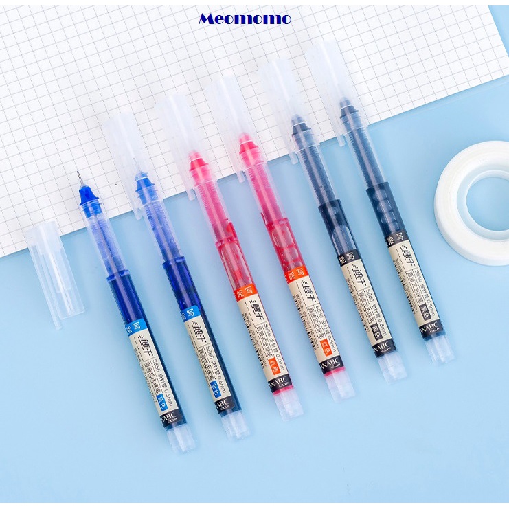 Bút gel mực nước SANABC ngòi 0.5mm mực đều, khô nhanh màu xanh đỏ đen