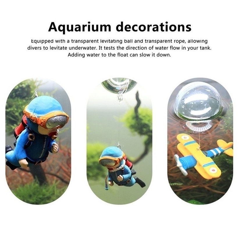 Trang trí bể cá Hồ cá mô phỏng thợ lặn 1pc nổi Thợ Lặn Bể Cá Đồ Đồ Trang Trí Bể Cá Thủ Công Hình Tôn Ngộ Không