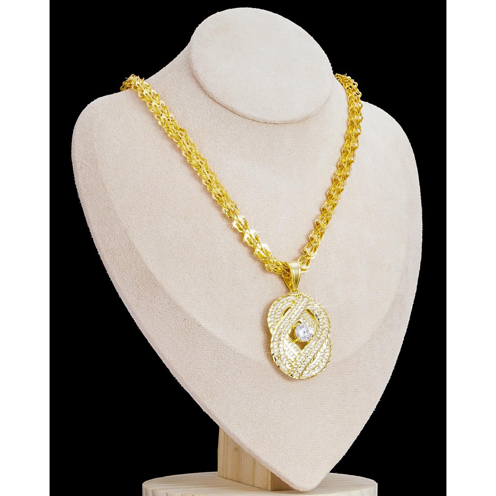 Dây chuyền nữ mạ vàng 18K UHA kiểu dáng sang trọng M1079161-175