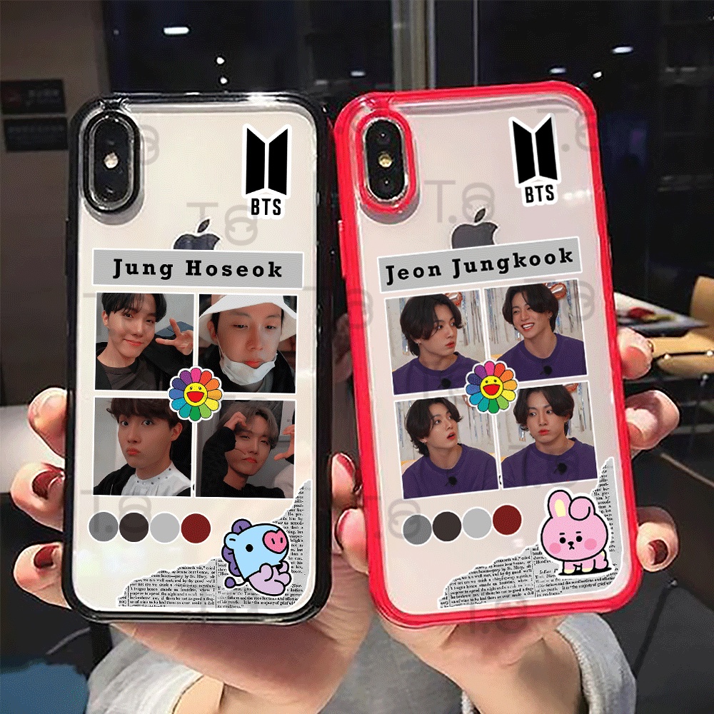 Miếng Dán Trang Trí Điện Thoại In Hình Kpop Taehyung Jungkook Jimin Suga 5 Diy