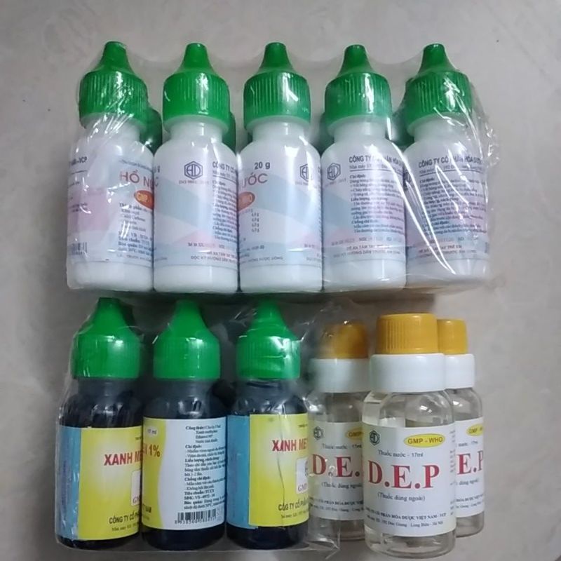 Dung dịch dùng ngoài Xanh Methylen - DEP nước - D.E.P mỡ - hồ nước hóa dược