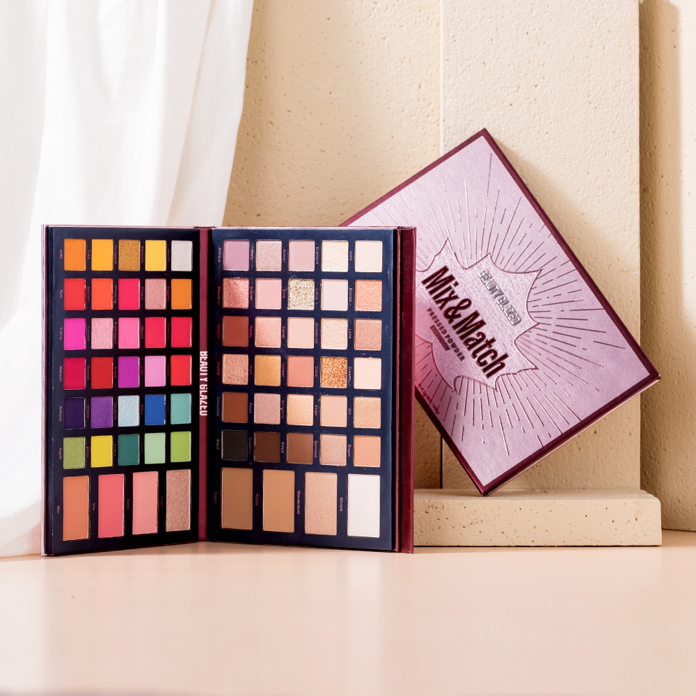 Bảng Phấn Mắt BEAUTY GLAZED 68 Màu Lấp Lánh Chống Thấm Nước Trang Điểm Đa Năng