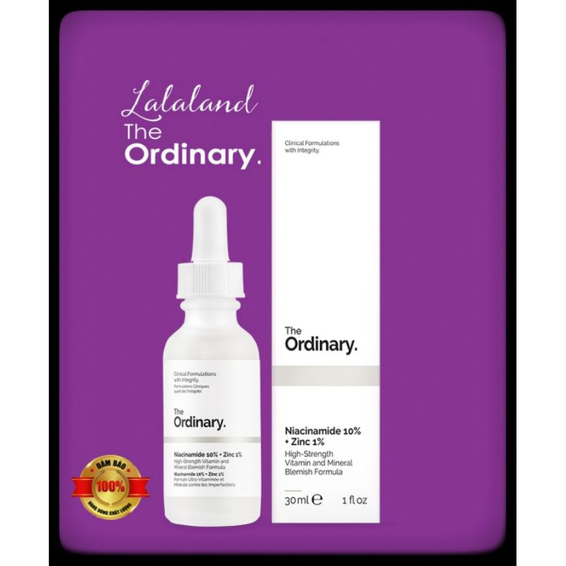 Serum Kiềm Dầu Hỗ Trợ Giảm Mụn The Ordinary Niacinamide 10% + Zinc 1% 30ml