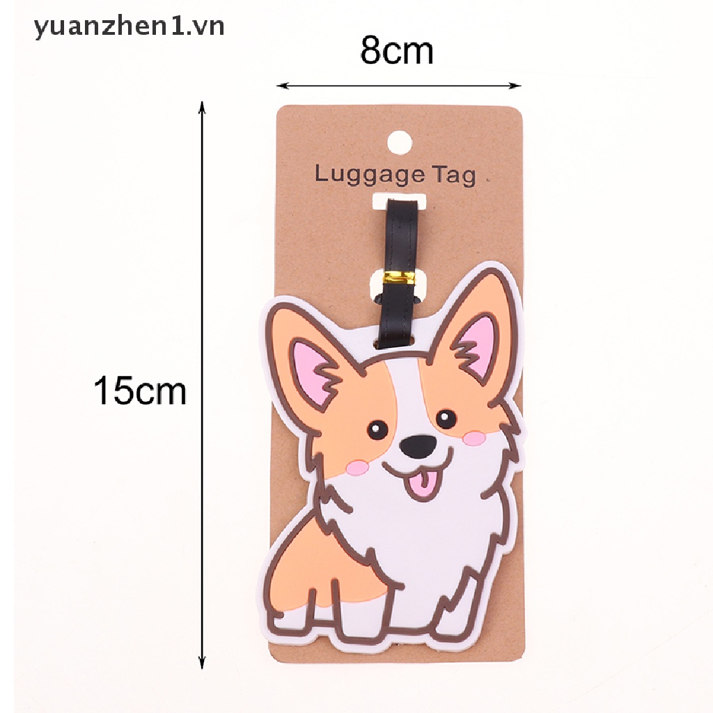 1 Thẻ Đánh Dấu Hành Lý Hình Gấu Trúc Corgi Dễ Thương