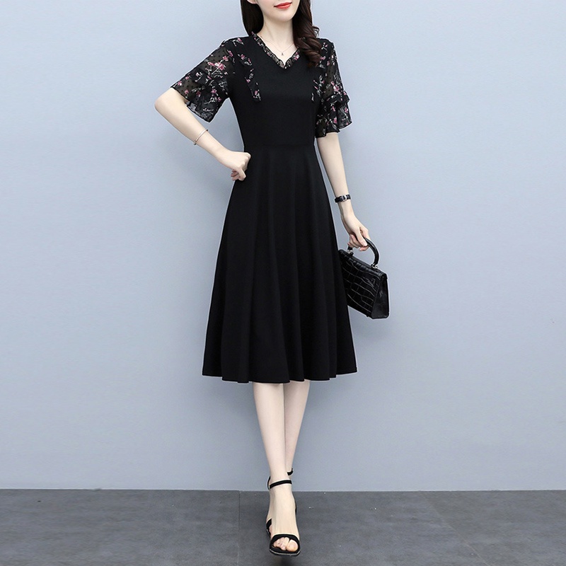 Đầm trung niên sang trọng cho mẹ bigsize thiết kế dáng xòe cao cấp dự tiệc K03 - WB WOMAN & BEAUTY | BigBuy360 - bigbuy360.vn