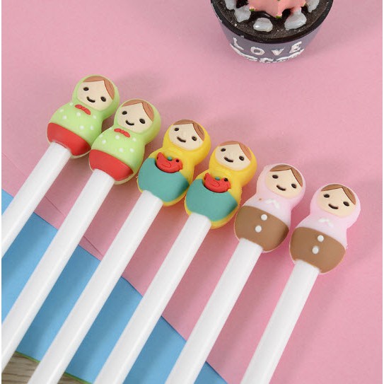 bút cáo lina BBB48 bi bấm búp bê hoạt hình dễ thương kute viết