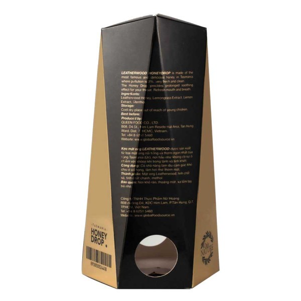 Kẹo sả nhân mật ong Honey Drop vàng Hộp 60 viên