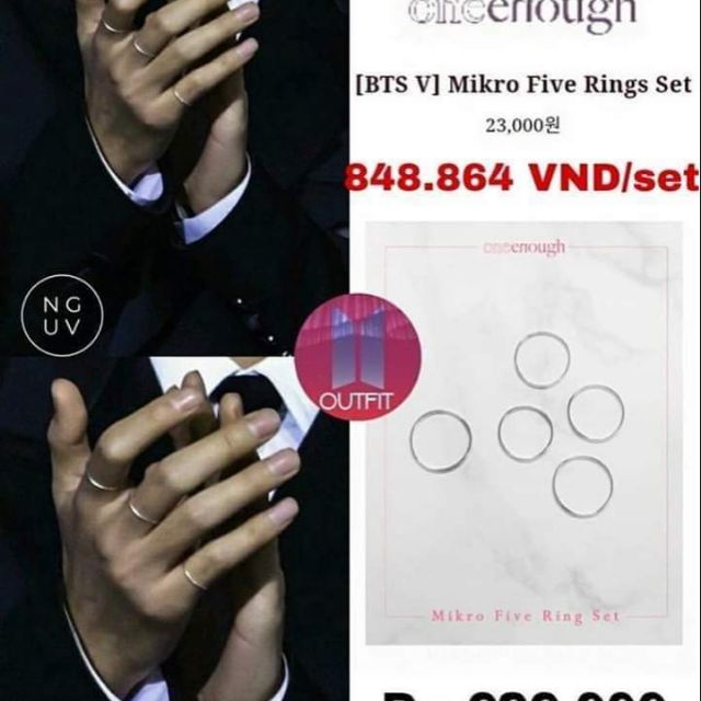 Nhẫn cheapmoment với V (Taehyung)