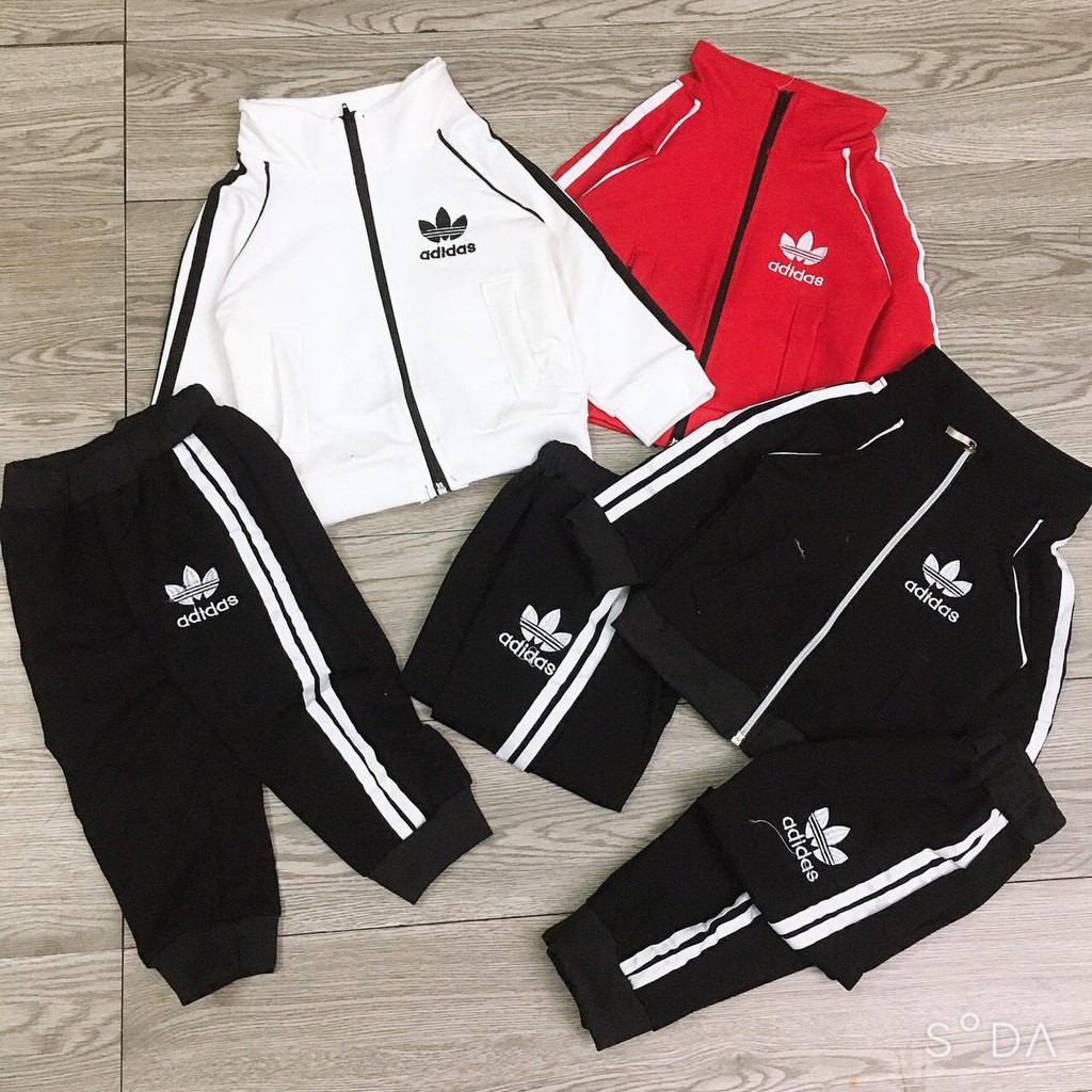 Bộ Dat kéo khóa phong cách thể thao cho bé trai bé gái - BDK2