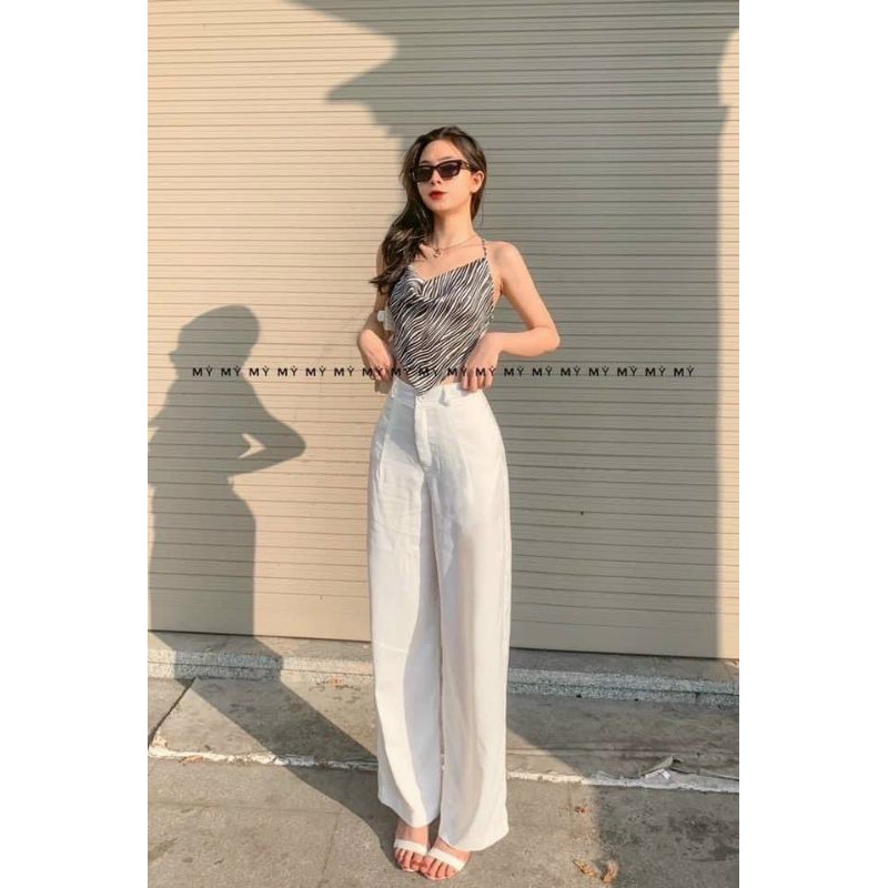 Áo 2 dây yếm cổ đổ ngựa vằn (Sẵn mod ngực)