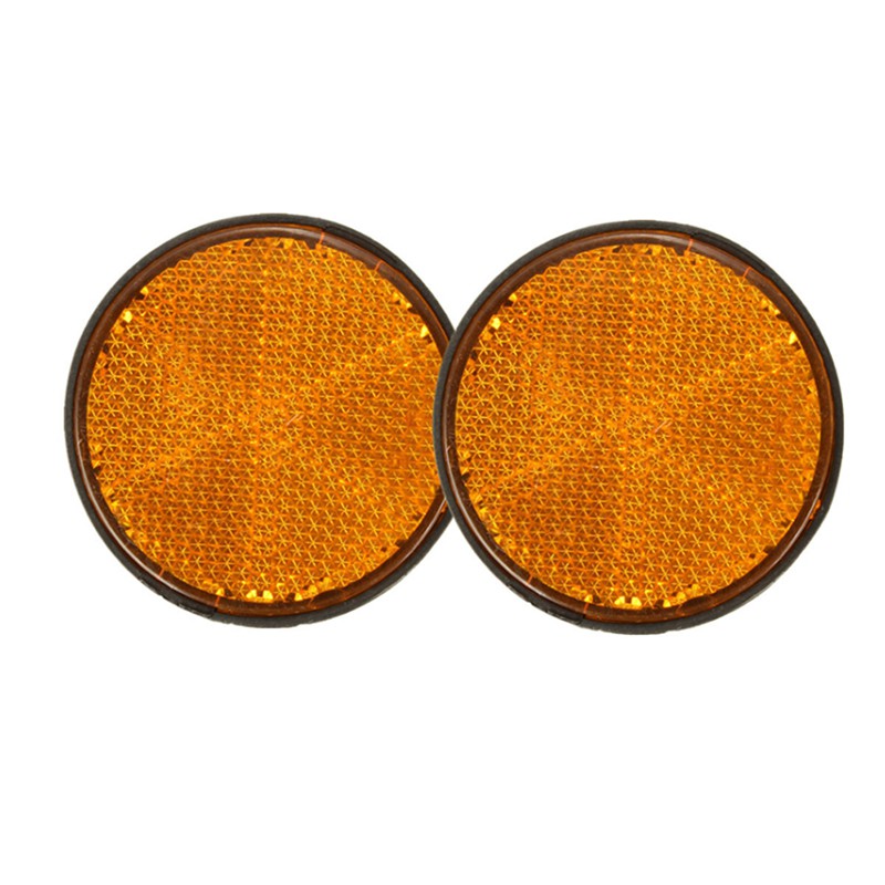 Bộ 2 miếng phản quang tròn màu cam dùng cho xe mô tô đường trường / ATV
