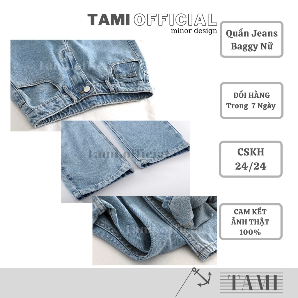 Quần Jeans BAGGY NỮ Xanh Nhạt BASIC Đáy Cao Siêu HÁCH DÁNG [ Tami Official ] | BigBuy360 - bigbuy360.vn