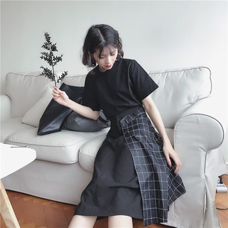 (ORDER) Chân váy kẻ cách điệu