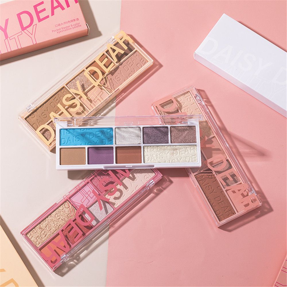 [Hàng mới về] Bảng Phấn Mắt 8 Màu Lì / Nhũ Kháng Nước Lâu Trôi Thiết Kế Thời Trang