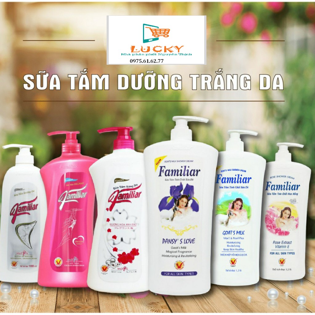 Sữa tắm tinh chất sữa dê Familiar 1200ml