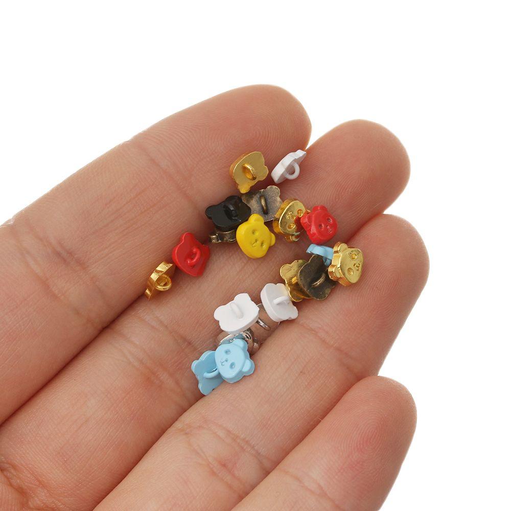 CLEVER Set 20 Nút Nhựa Hình Gấu Trúc 5mm Dễ Thương Trang Trí Quần Áo Búp Bê