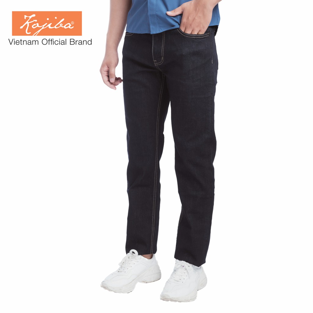 Quần Bò Nam Kojiba dáng slimfit co giãn (Xanh Đậm) - KJB15