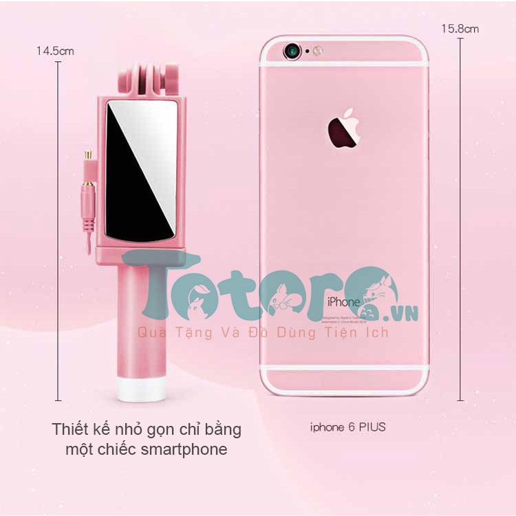 Gậy Selfie gắn gương Colorful