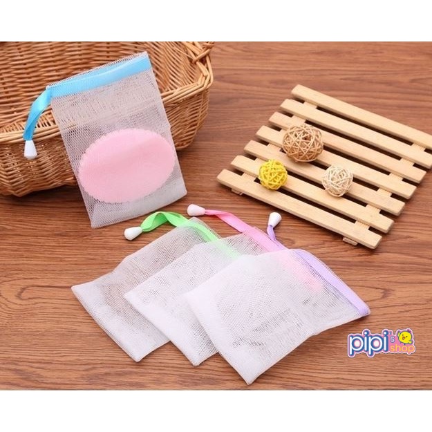 Túi lưới tạo bọt xà phòng, xà bông
