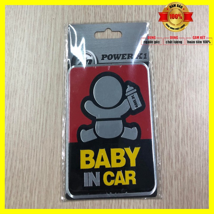 Tem Decal baby in the car cao cấp dán đuôi xe H40311 Kích thước 10.3*8.0CM