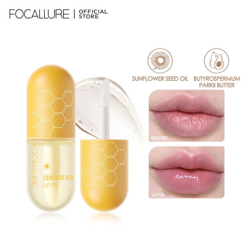 Dầu Dưỡng Môi FOCALLURE Mềm Mại Chống Thấm Nước Giảm Nếp Nhăn Đa Năng Dùng Cho Ngày Và Đêm