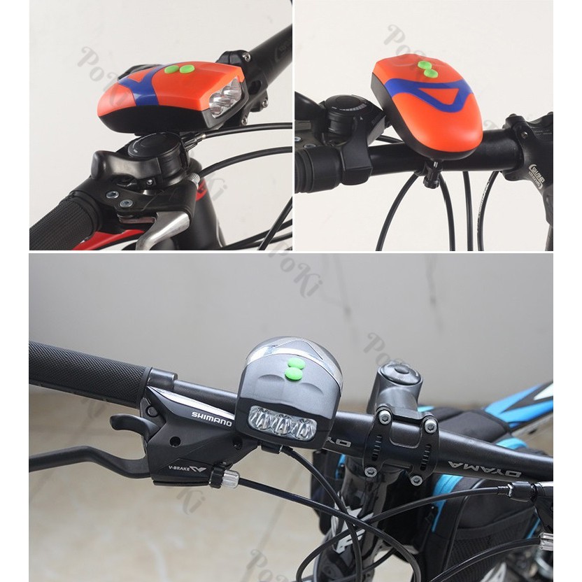 Đèn xe đạp thể thao kiêm còi, đèn pin led trên xe đạp FY-037 - POKI