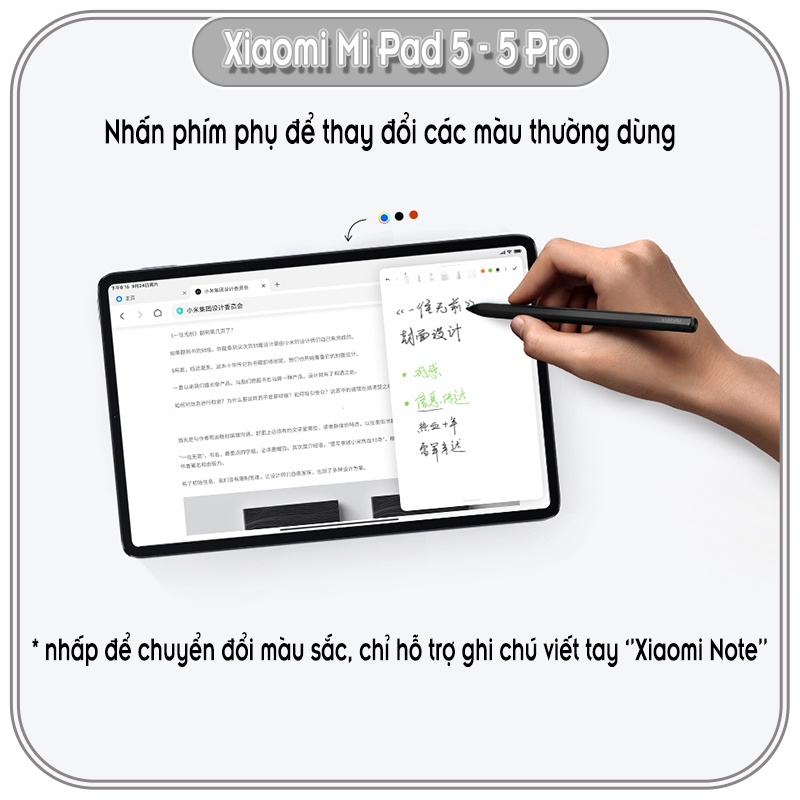 Bút cảm ứng Xiaomi Stylus Pen cho Mi Pad 5 - 5 Pro M2107K81PC - Hàng Nhập Khẩu