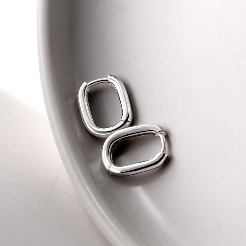 Khuyên Tai Nữ Bông Tai Hình Bầu Dục Thiết Kế Đơn Giản Nhẹ Nhàng H29