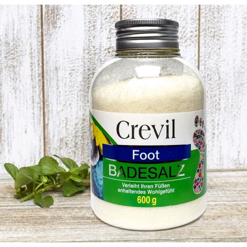 Muối khoáng ngâm chân biển chết Crevil Foot Badesalz ⚡ Chính hãng ⚡ Nhập khẩu Đức Hộp 600g