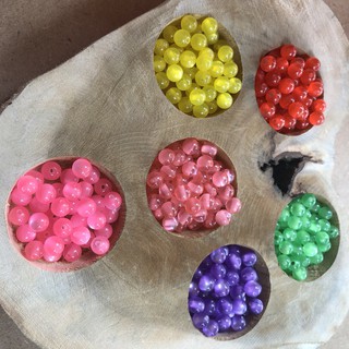 Hạt nhựa giả đá mắt mèo 8ly  loại tôt (1 gói 75 hạt)