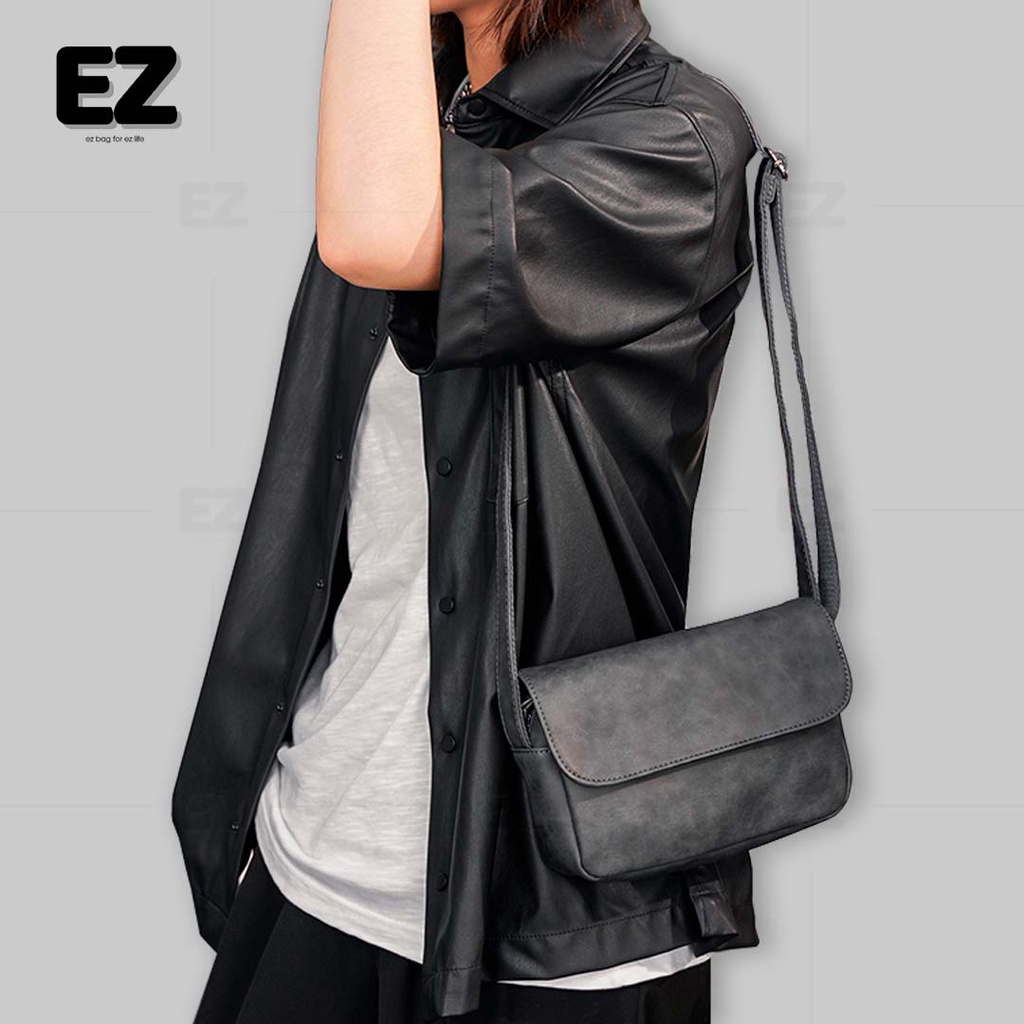 Túi đeo chéo da basic TD01 da PU chống thấm nước , Túi da nam đeo chéo thời trang , Túi xách da đeo chéo unisex