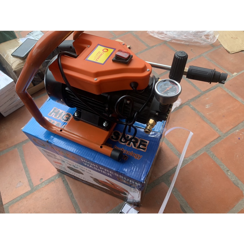 Máy rửa xe TANAKA JAPAN lõi đồng 100% đầy đủ phụ kiện - Công suất 3200w