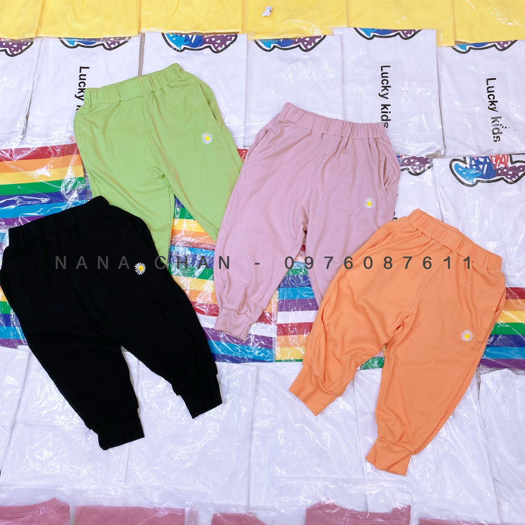 [Q034] Quần cotton mềm bo gấu cho bé sz 80-130