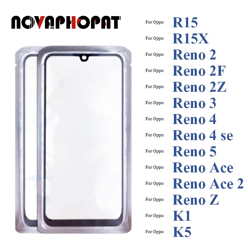 Ốp Điện Thoại Mặt Kính 2 Trong 1 Cho Oppo R15 R15X / K1 Reno 2 2F 2Z 3 4 4se SE 5 Ace Ace2 Z / K5 Reno6 6 A91 / K7 Phim Coa