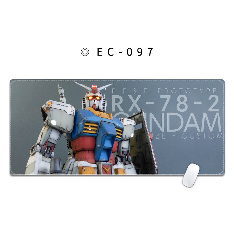 ♜☸♨Gundam/Gundam Mouse Pad Gundam RX-78-2 Mobile Suit Oversized Keyboard Pad GUNDAM Blue and White Battle Damaged Table Mat Boy Locking Home Office Thickening Game Cool Computer Pad